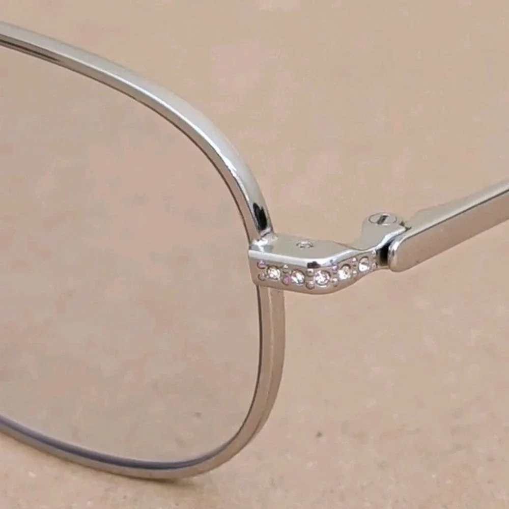 Swarovski Eyeglasses Glasses SK 4001 Polished Silver Crystals 135 52 19 Frame